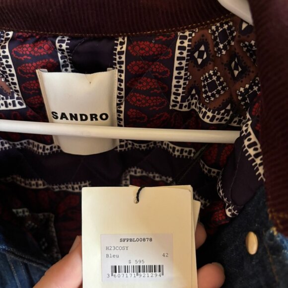 Sandro Denim Barn Jacket NWT - Picture 3 of 7